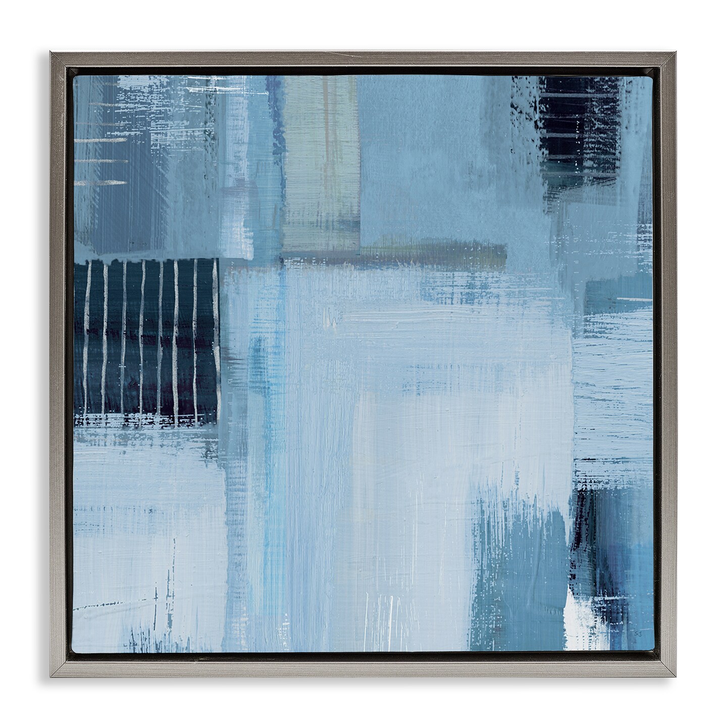 Stupell Industries Crosshatched Woven Abstract Floater Framed Canvas Wall Art Design by Susan Jill