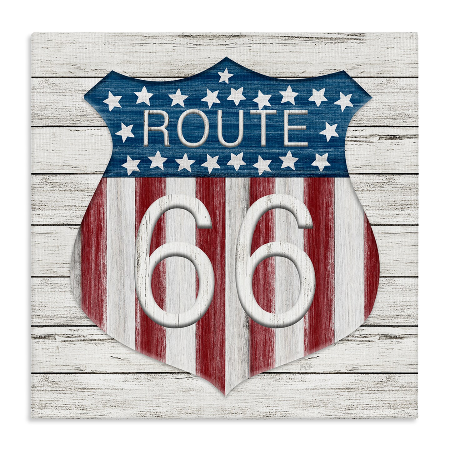 Stupell Industries Rustic Route 66 Canvas Wall Art Design by Natalie Carpentieri