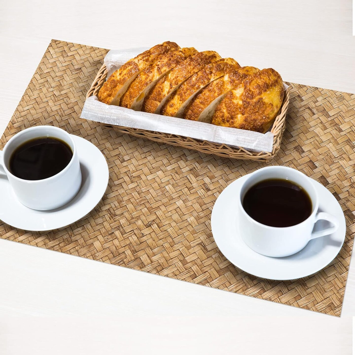 100-Pack Wicker-Print Paper Placemats – 11.8" x 15.7" Disposable Rattan-Style Table Mats for Dining, Weddings & Events