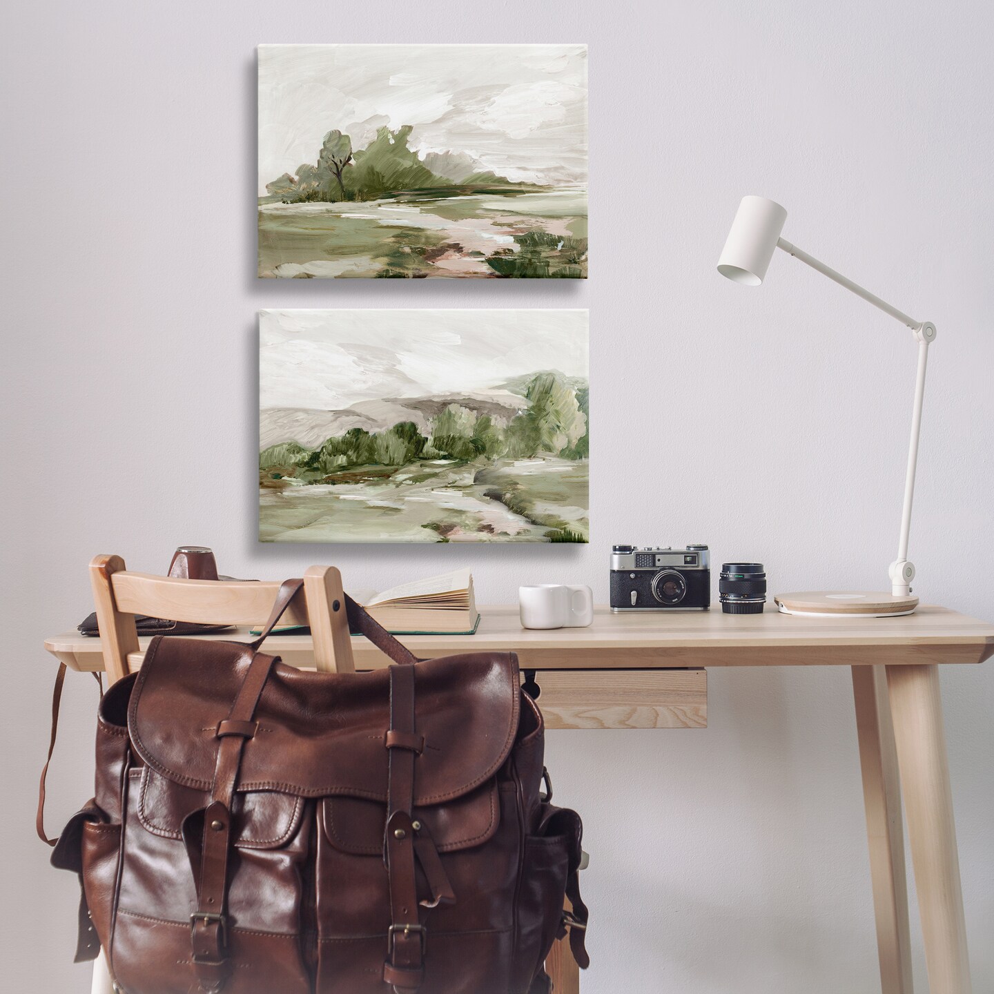 Stupell Industries Impressions of Country Hills 2pc Canvas Wall Art Set Design by Lera