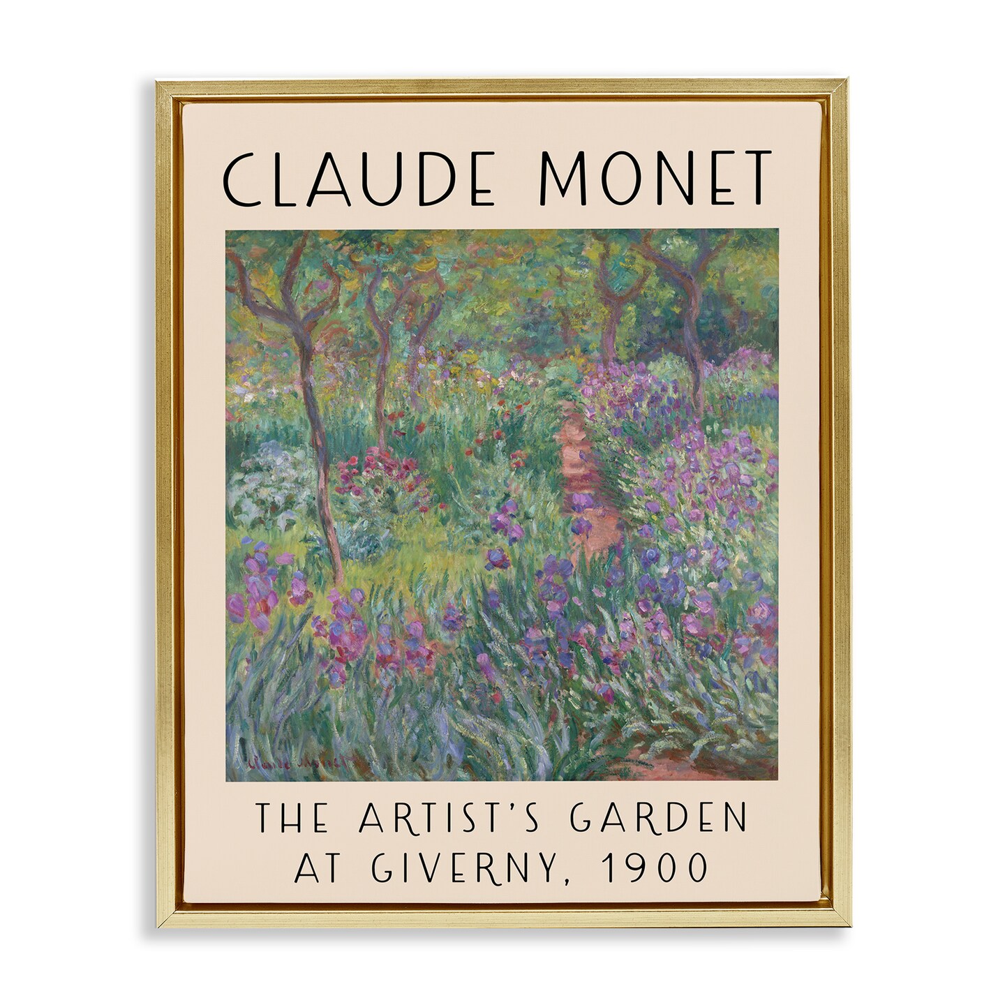 Stupell Industries Classic Garden by Monet Floater Framed Canvas