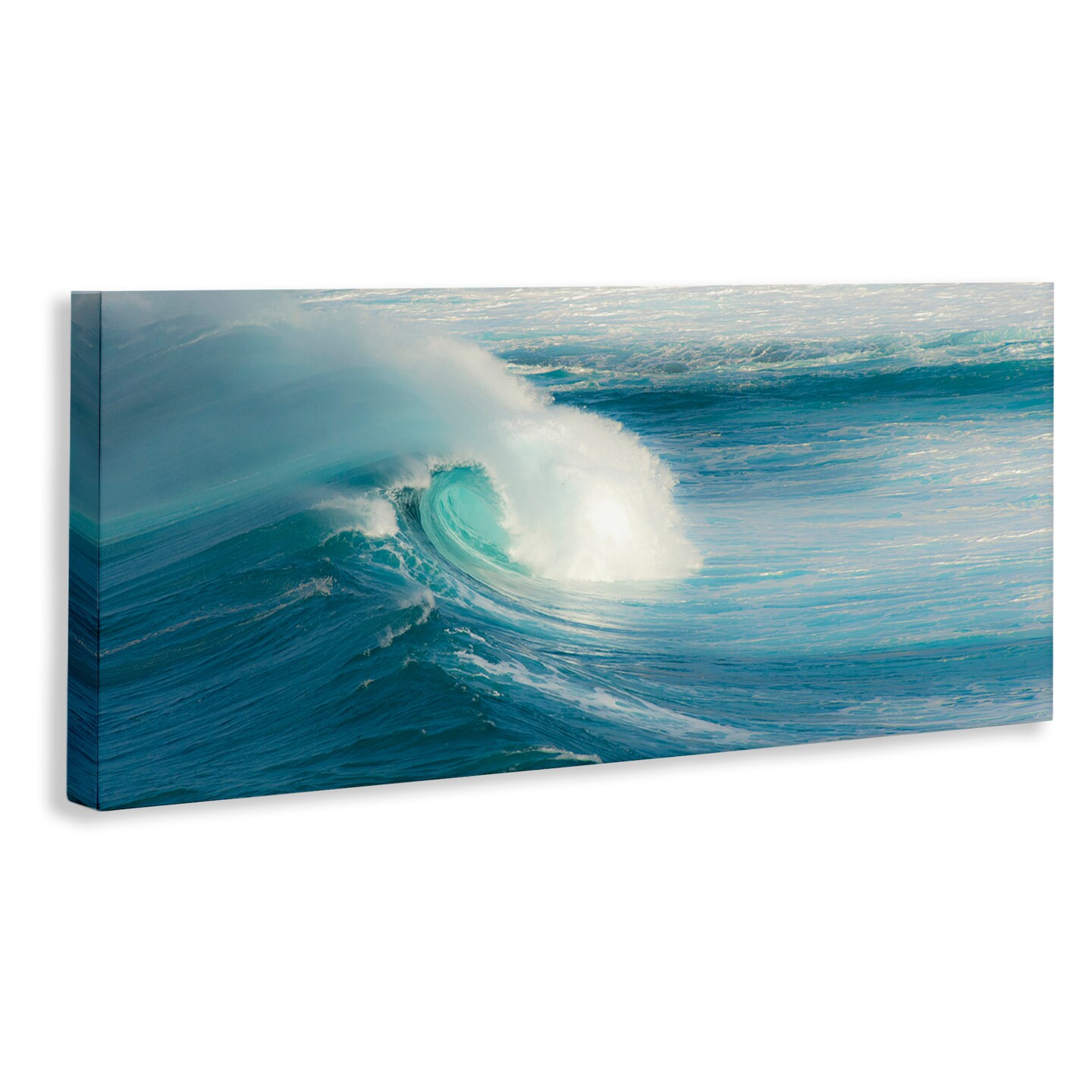 Stupell Industries Bending Ocean Wave Canvas Wall Art Design by Scott Bennion