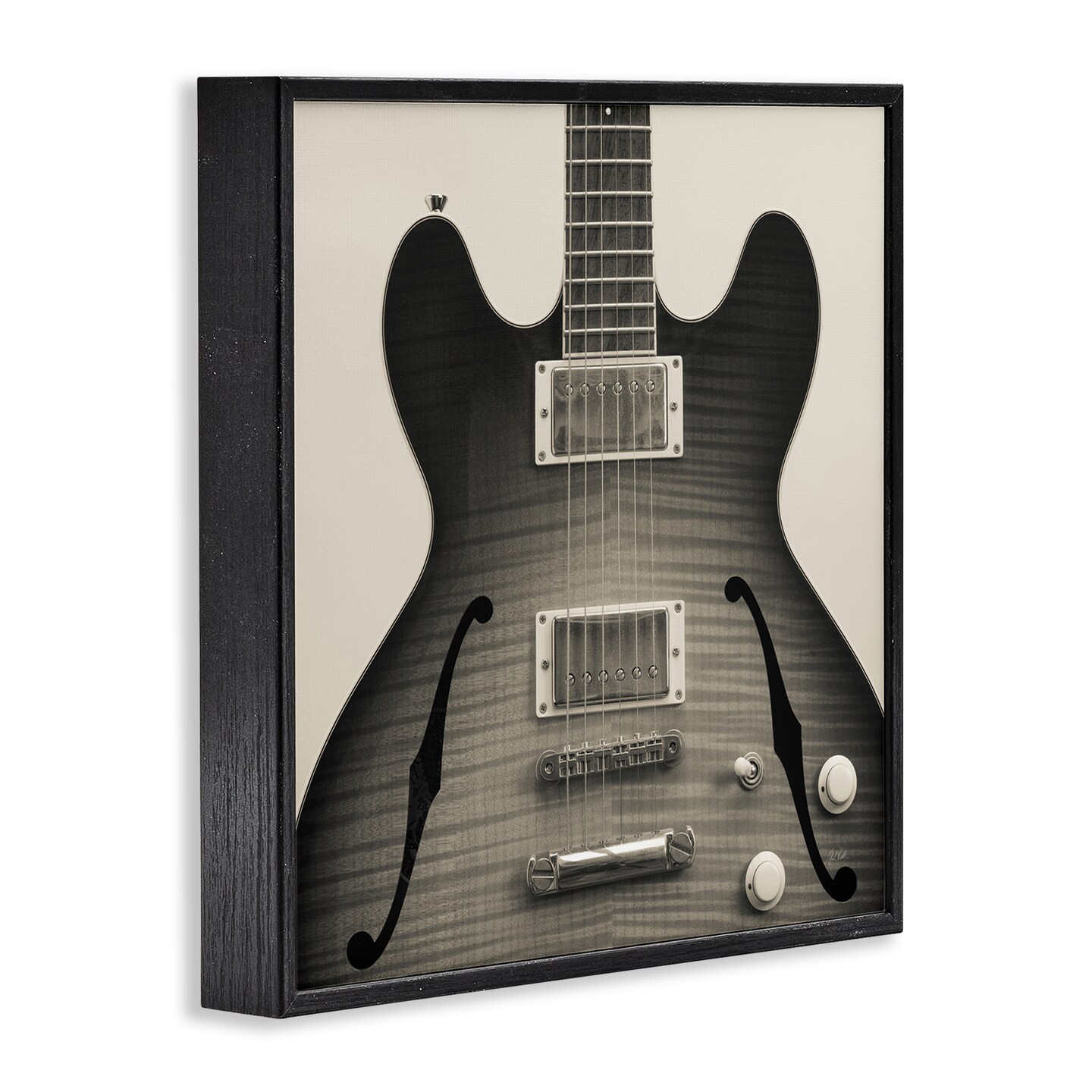 Stupell Industries Classy Electric Guitar Framed Giclee Wall Art Design by Deborah Revell