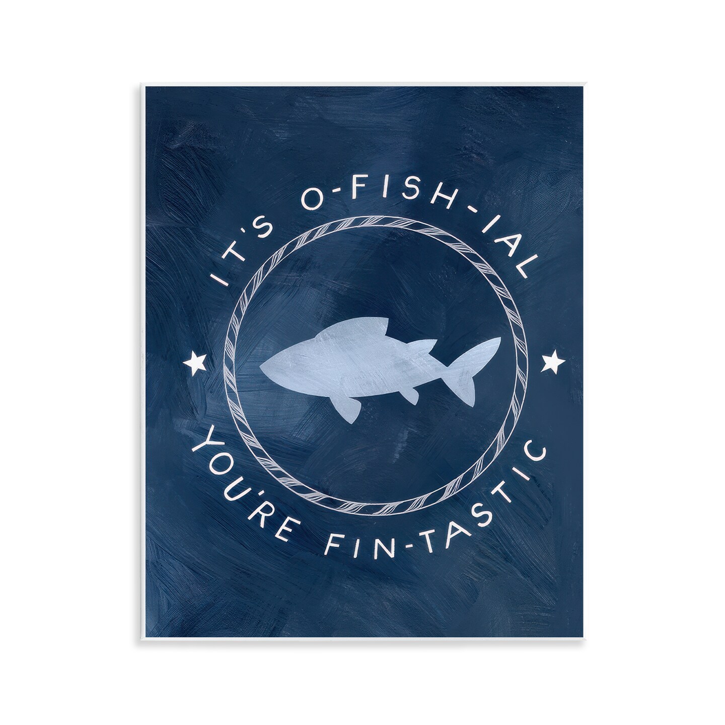 Stupell Industries Officially Fantastic Fish Pun Wall Plaque Art Design by Caverly Smith