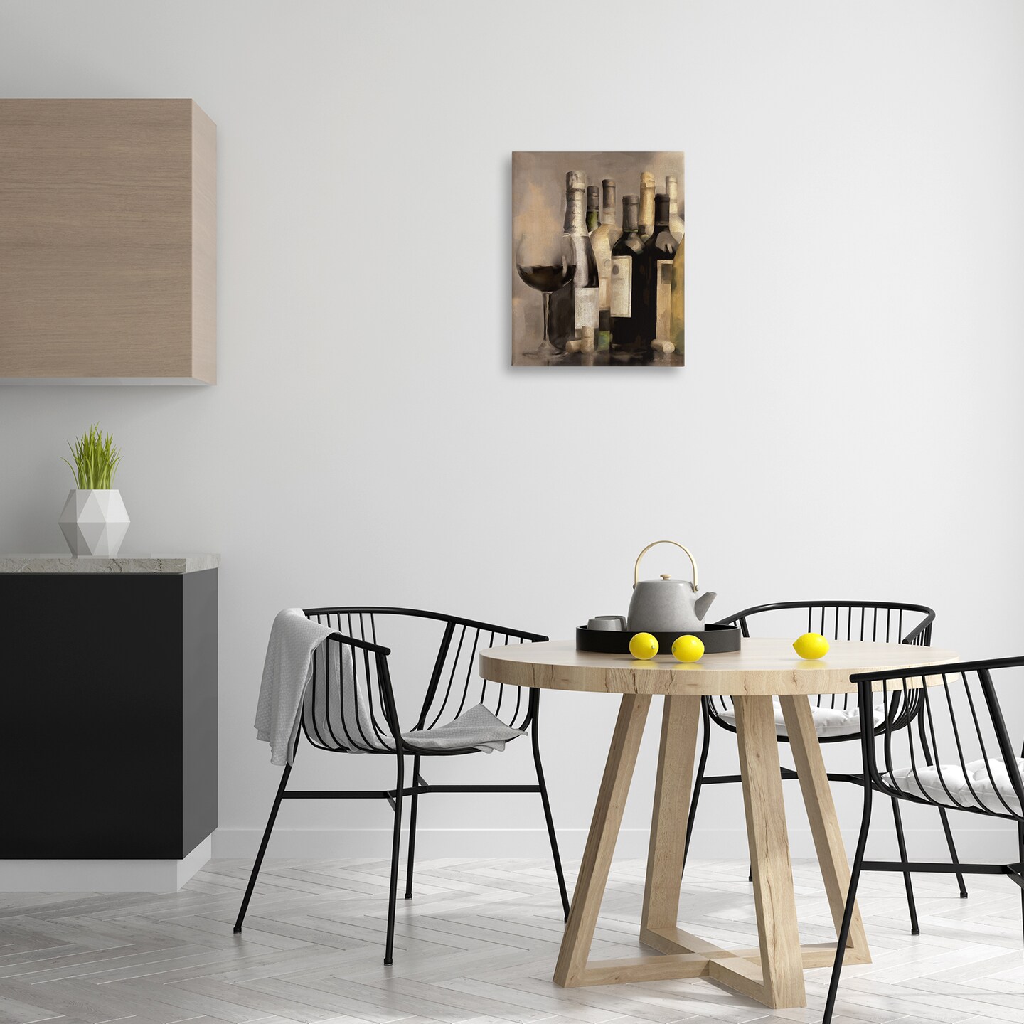 Stupell Industries Wine Glass with Bottles Canvas Wall Art Design by Carol Robinson