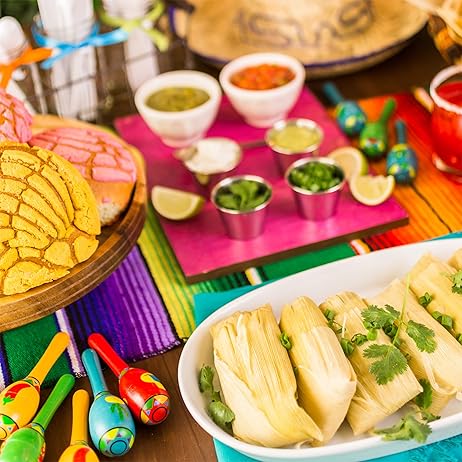 4E's Novelty 16 Pcs Maracas Party Favors - 5" Wooden Mini Maracas for Kids & Adults