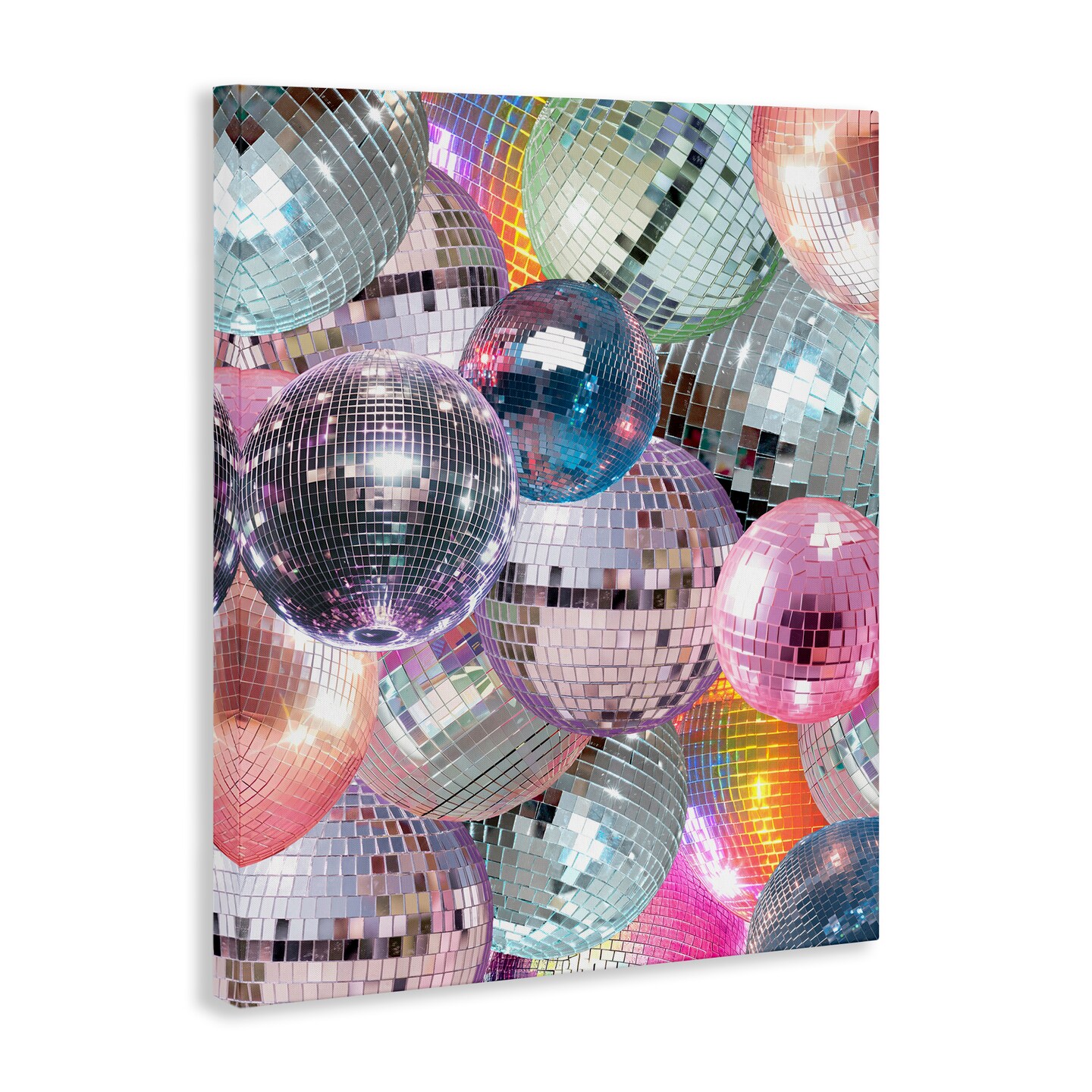 Stupell Industries Pastel Disco Balls Cluster Canvas Wall Art Design by Daphne Polselli