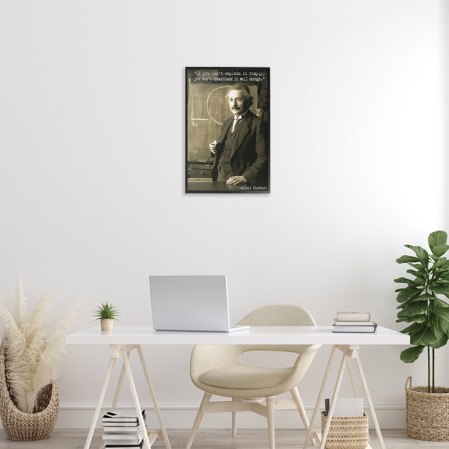 Stupell Industries Inspiring Einstein Quote Framed Giclee Wall Art Design by Graffi*tee Studios