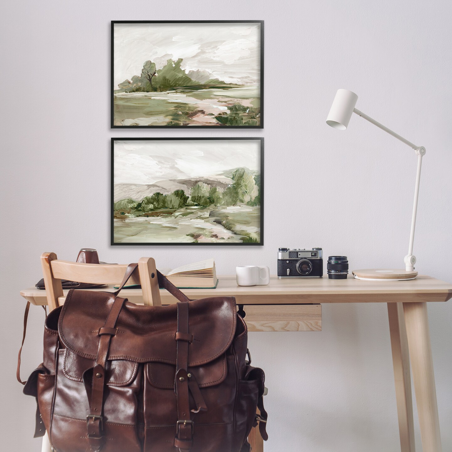 Stupell Industries Impressions of Country Hills 2pc Framed Giclee Wall Art Set Design by Lera