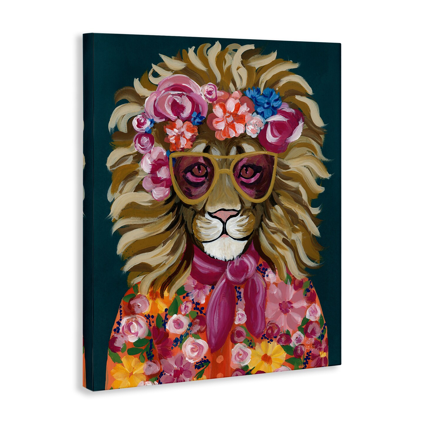 Stupell Industries Miami Living Lion Canvas Wall Art Design by Yvette St. Amant