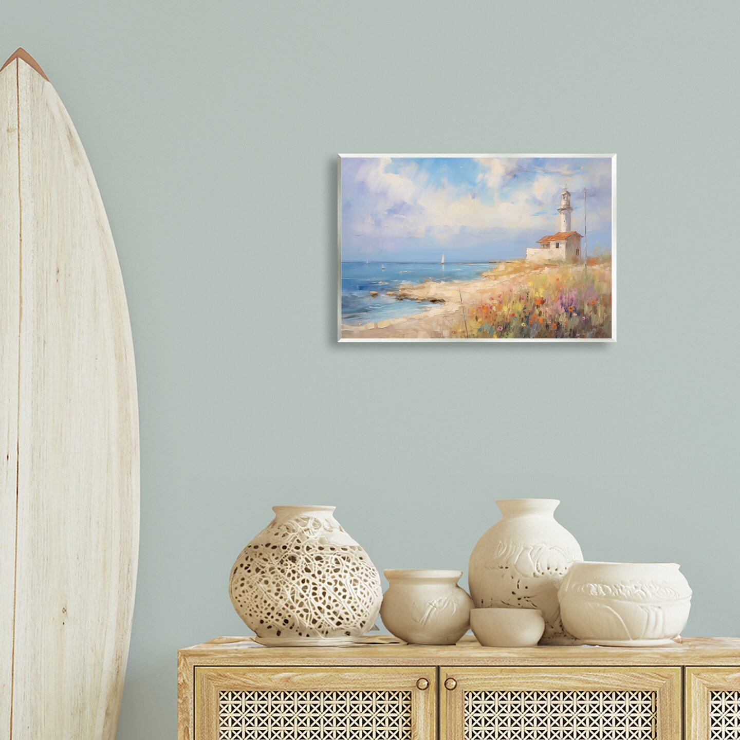 Stupell Industries Vintage Lighthouse View Wall Plaque Art Design by LSR Design Studio