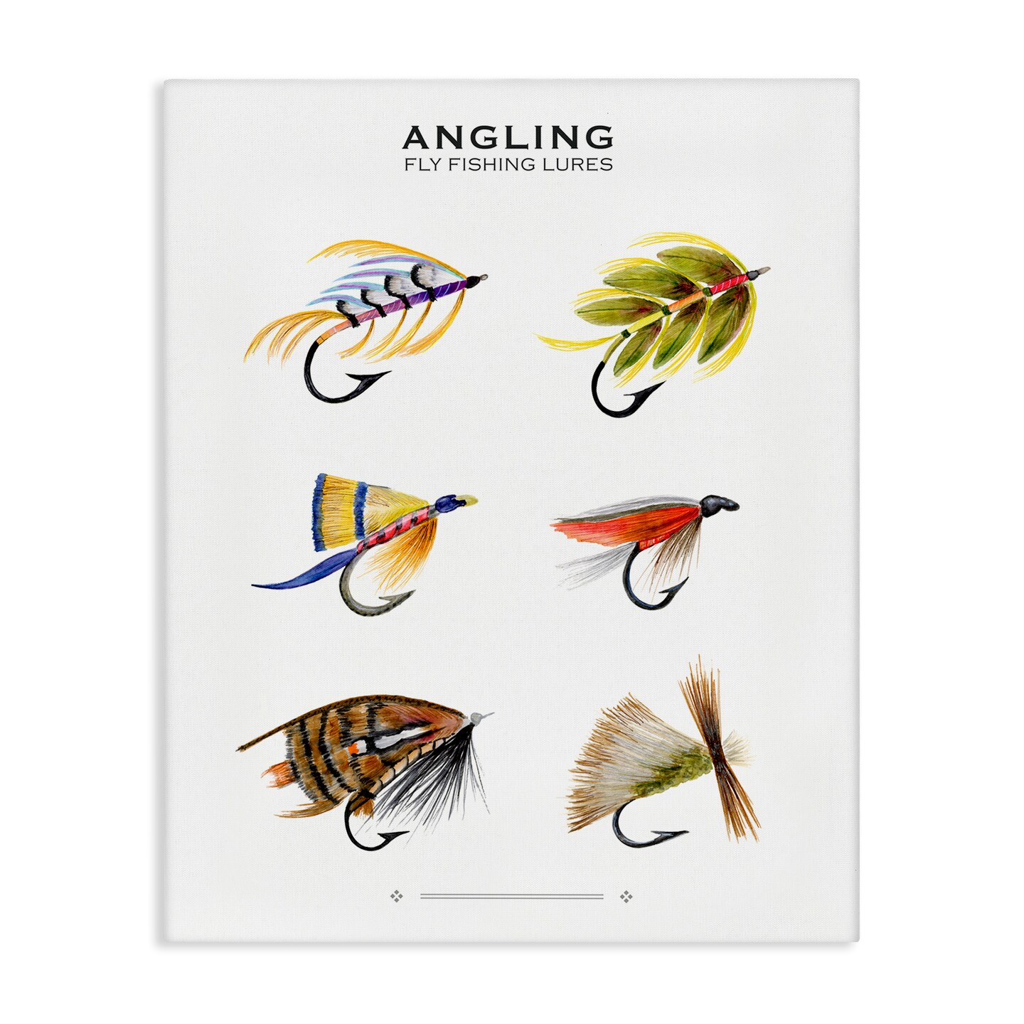Stupell Industries Angling Fly Fishing Lures Canvas Wall Art Design by Brett Blumenthal, Size: 36 in x 48 in | Michaels Stupell Industries Angling Fly Fishing Lures Canvas Wall Art Design by Brett Blumenthal, Size: 36 in x 48 in | Michaels