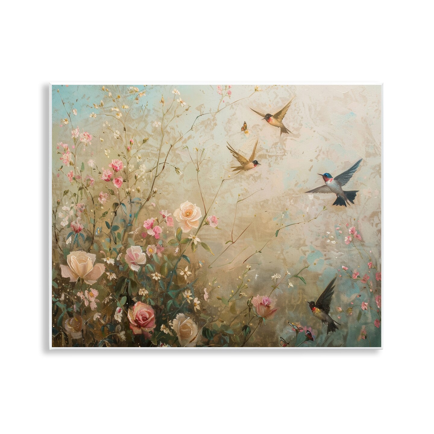 Stupell Industries Spring Meadow Birds Wall Plaque Art Design by Arlington Prints