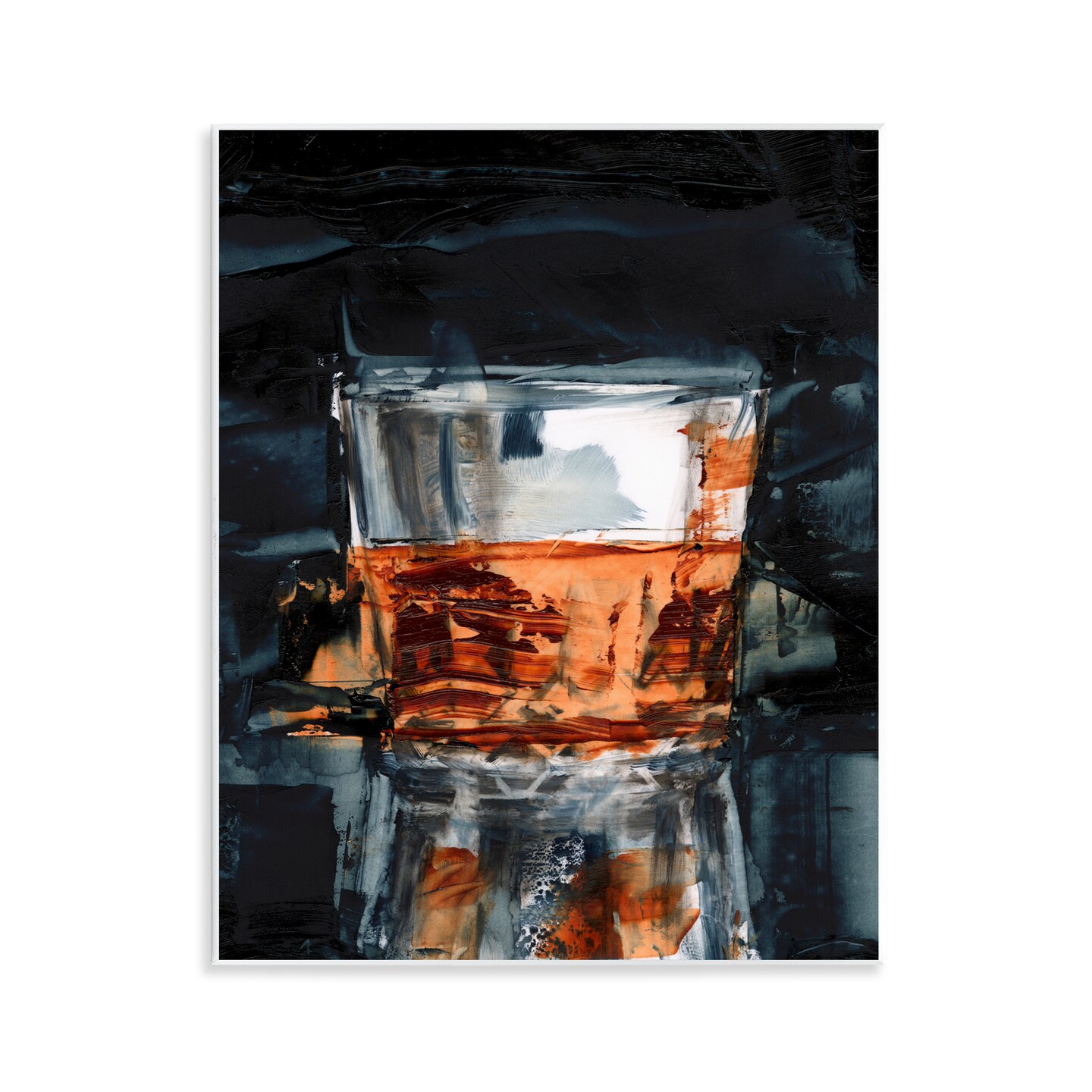 Stupell Industries Whiskey Glass Reflection Wall Plaque Art Design by Ethan Harper 