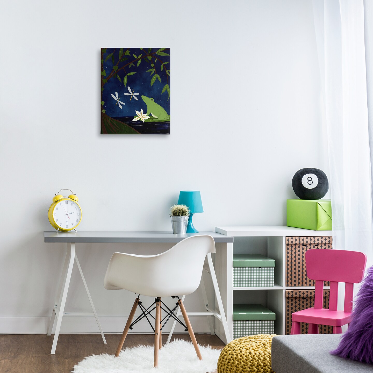 Stupell Industries Frog in Night Forest Canvas Wall Art Design by Michelle Ingari Designs