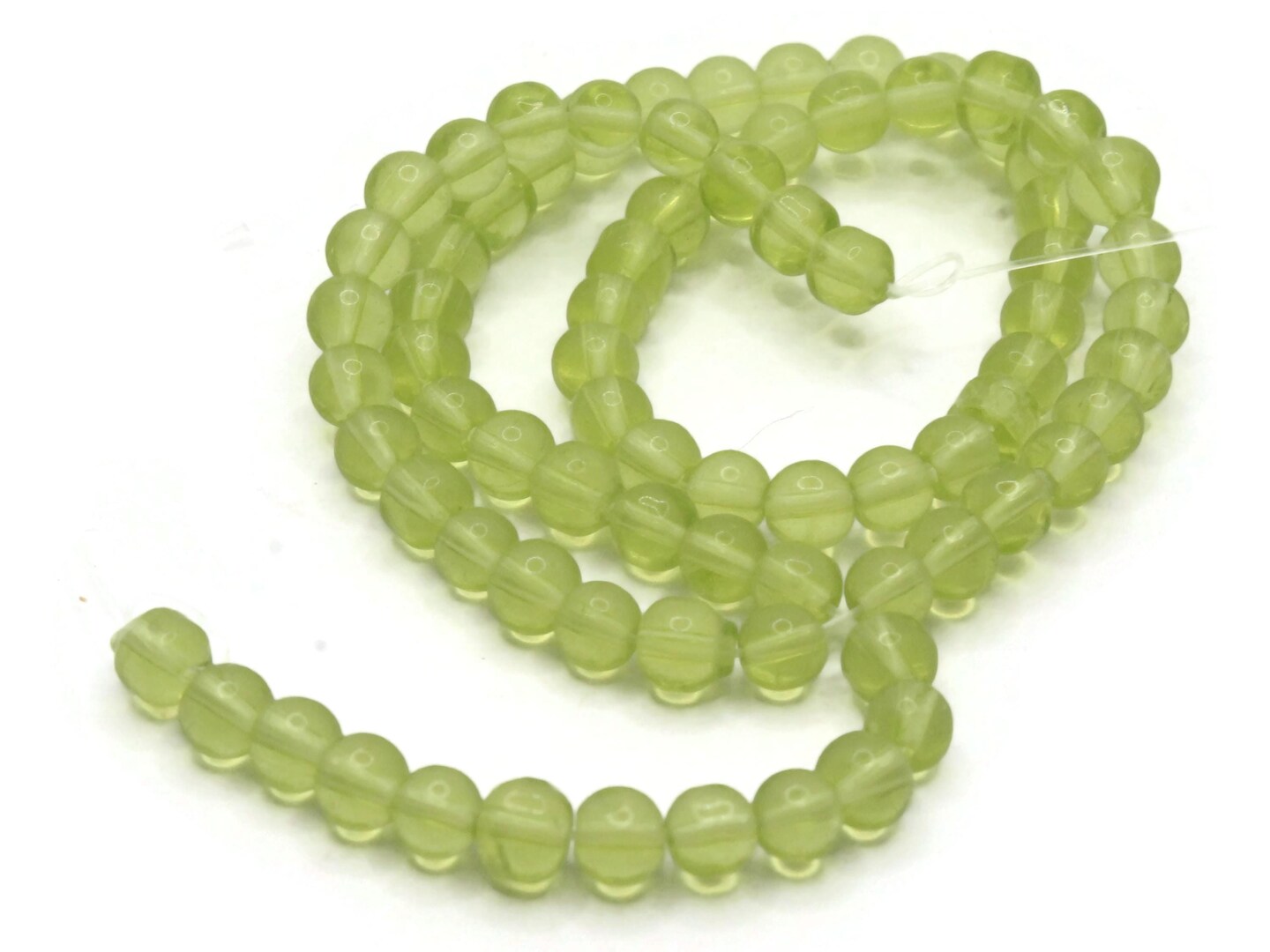 78 4mm Clear Yellow Round Glass Beads