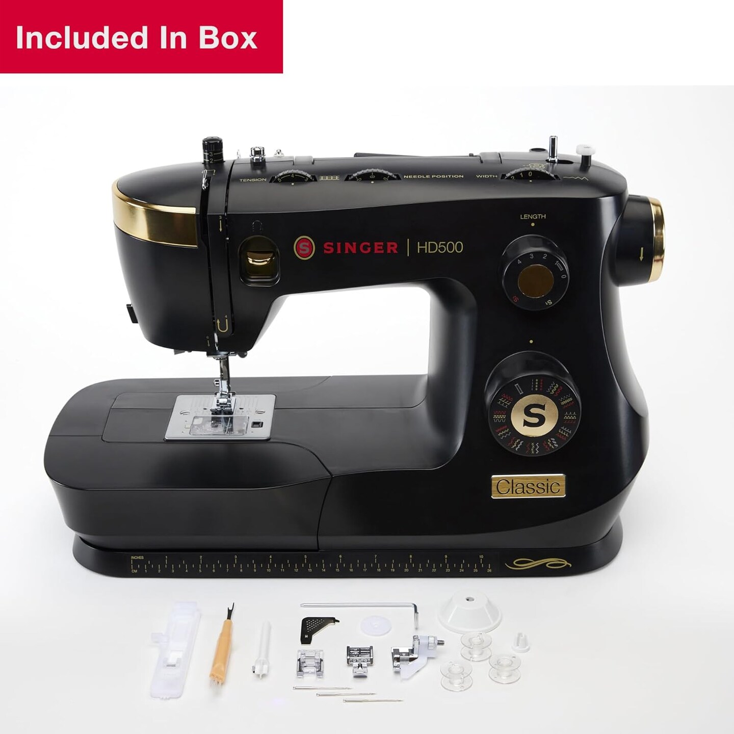 Heavy Duty 500 Sewing Machine – 23 Stitches, Metal Frame, LED Light & Buttonhole