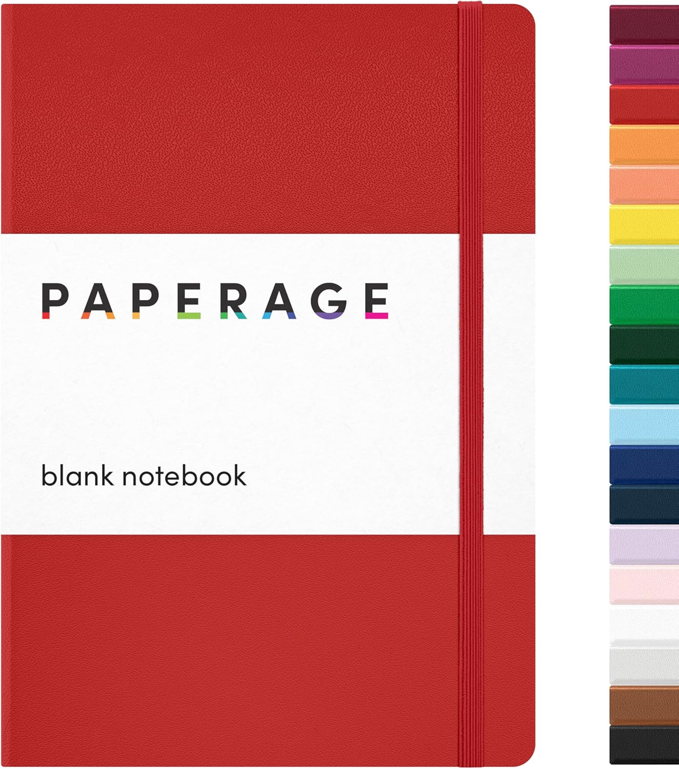 Blank Journal Notebook, (Red), 160 Pages, Medium 5.6 inches x 8 inches - 100 GSM Thick Paper