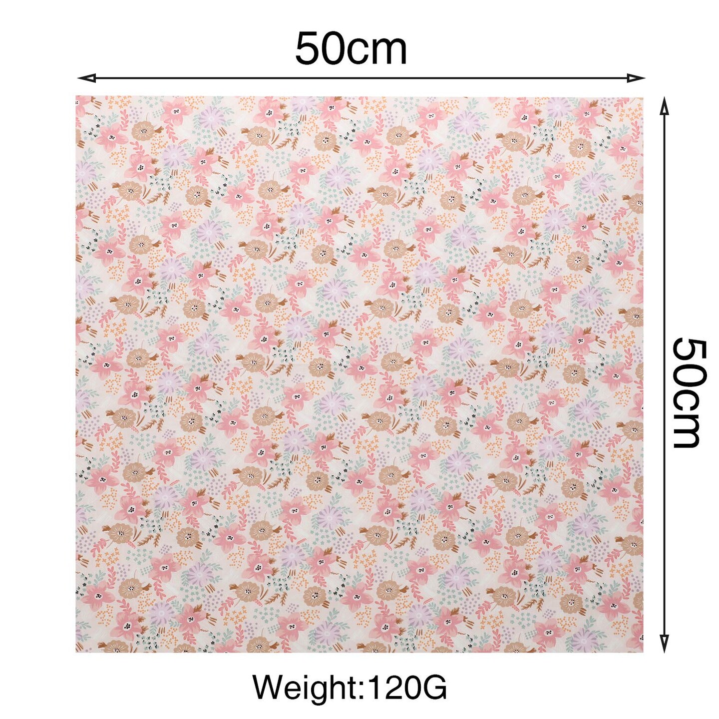 10 Pcs 20'' x 20'' Cotton Fabric Bundles, Pink Quilting Patchwork Pre-Cut Squares, Floral, Stripes, Gingham, Polka Dots Prints, Sewing Fabrics for DIY Handmade Crafting Home Party Decorations