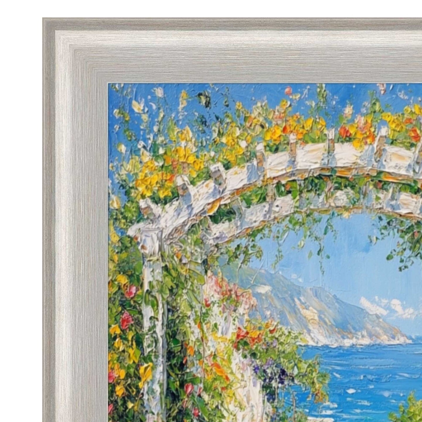 Silver Brushed Modern Slight Scoop Picture Frame 30x40 frame