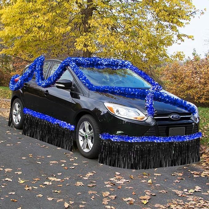 Blue Metallic Twist Garland, Parade Float Decorations