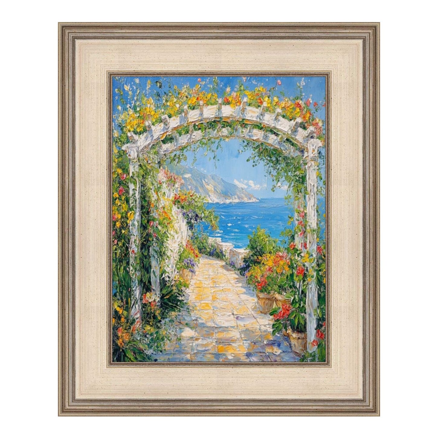 Wide Silver Leaf Flat Panel Picture Frame 22x28 frame