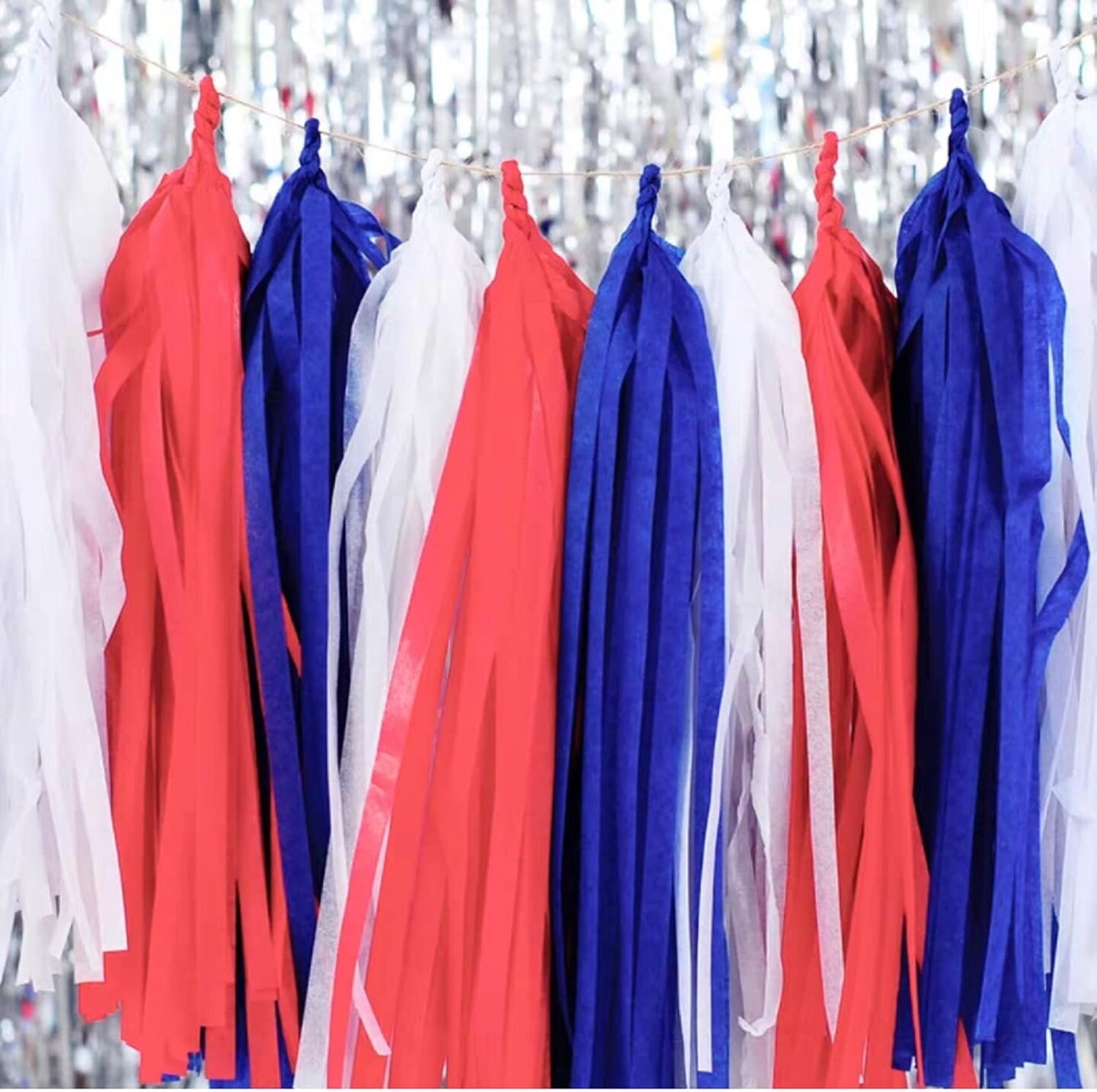 20 pcs DIY Paper Tinsel Foil Tassel Party Garland