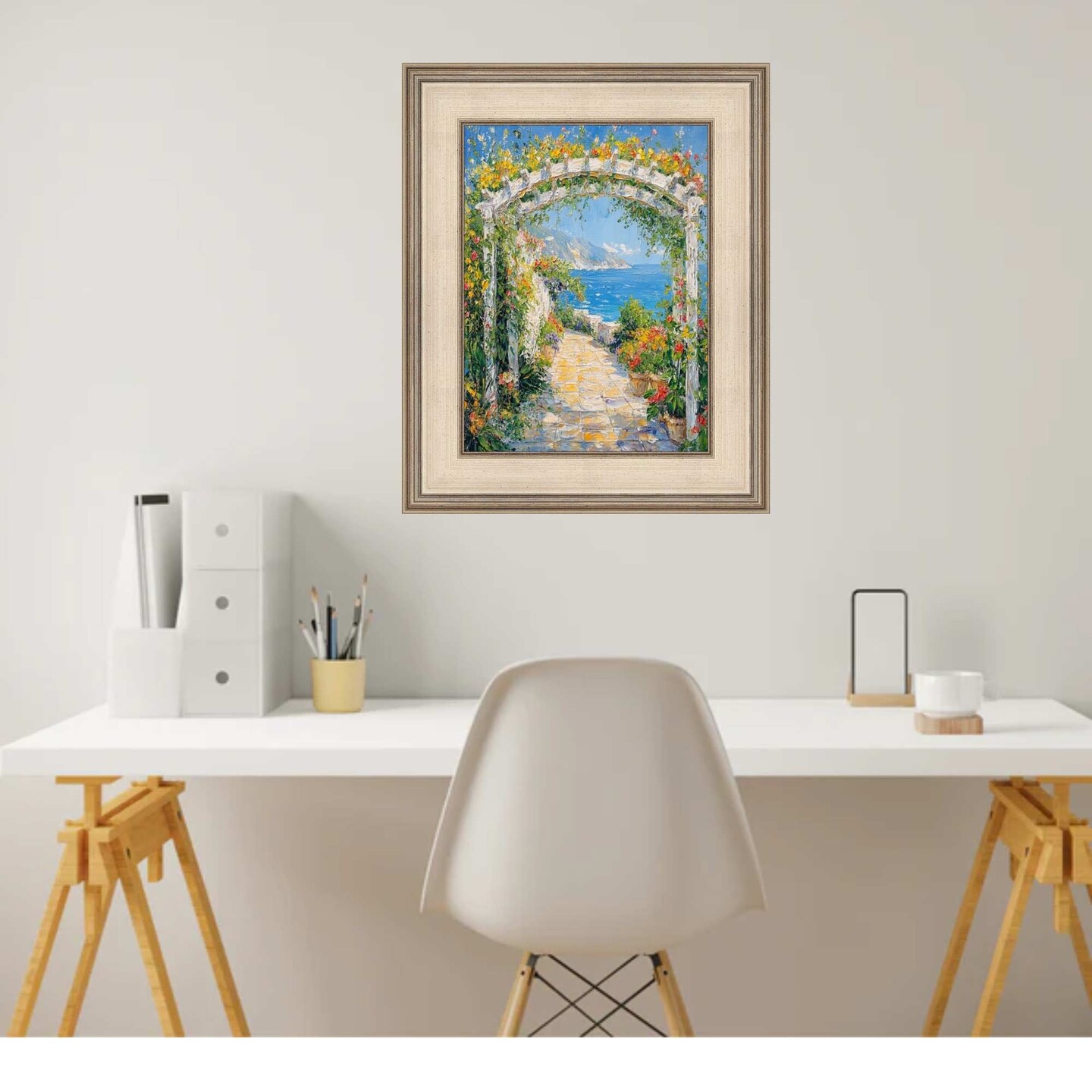 Wide Silver Leaf Flat Panel Picture Frame 11x14 frame