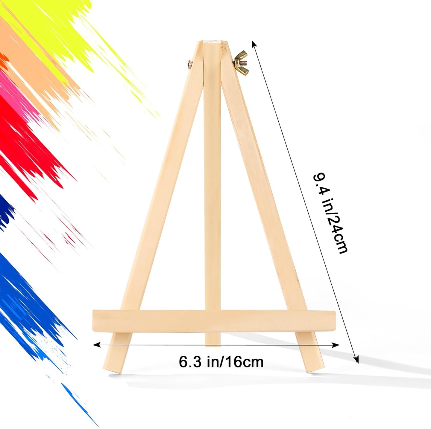 9 inch Easel for Painting, 6 Pack Wooden Easel Stand for Sign, Tabletop Easels for Painting Canvases, Small Art Easel Canvas Stand Photo Display Tripod Holder for Kids Adults