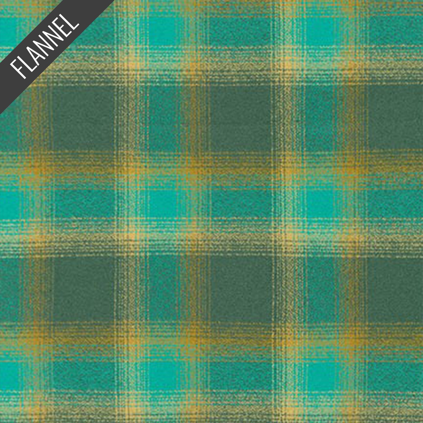 Mammoth Radiant Plaid Flannel in Lagoon (srkf-14887-71) | Yarn Dyed Flannel | RK House of Flannel | Robert Kaufman