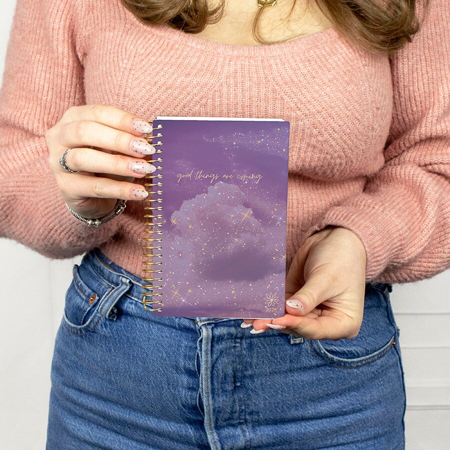 bloom daily planners 2026 Soft Cover Weekly & Monthly Planner, 4" x 6", Good Things Are Coming