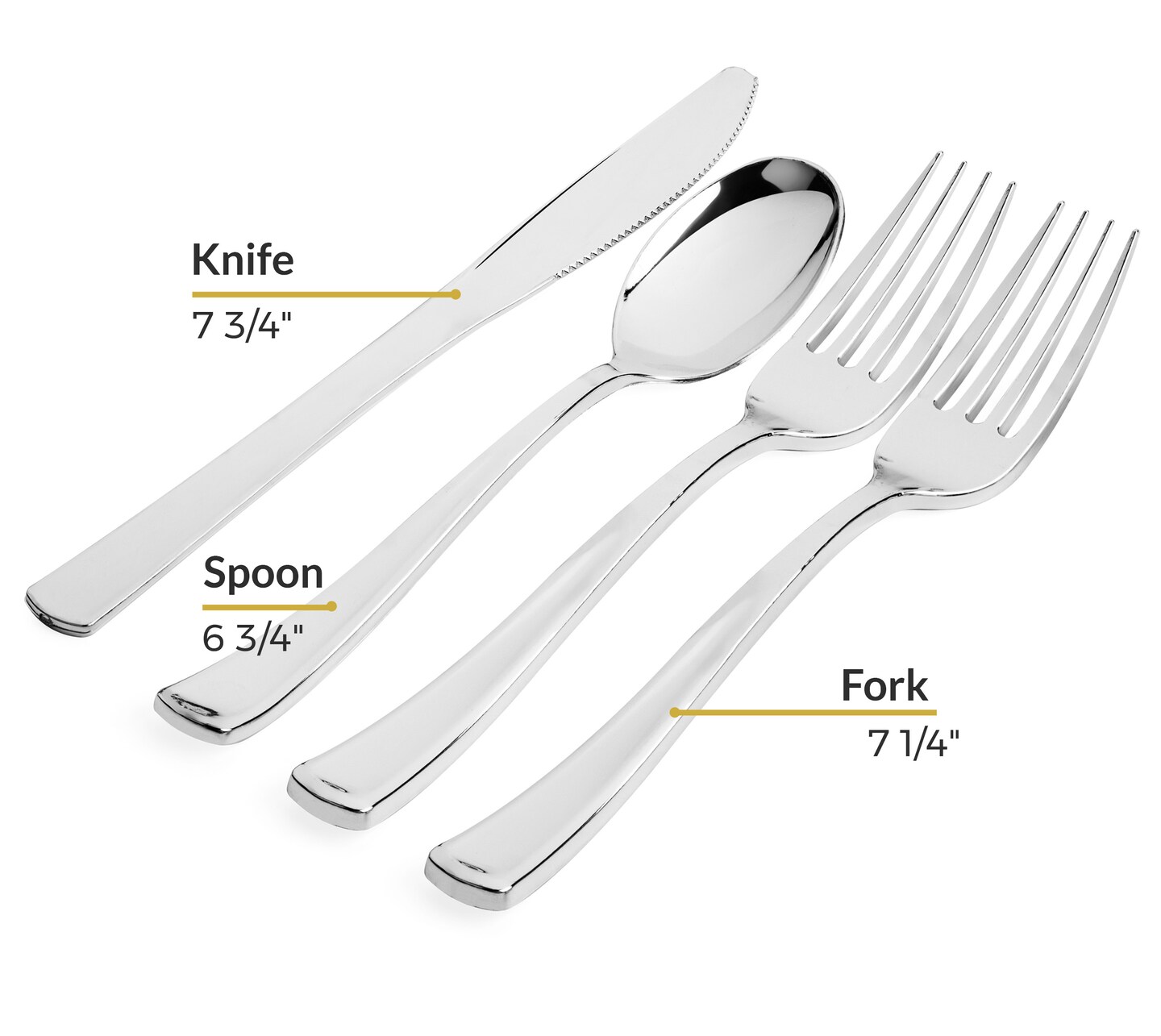 300 Pack 75 Guests - Plastic Disposable Cutlery Silverware Set (Extra Forks)