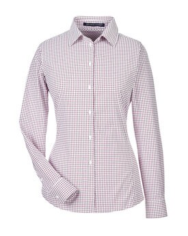 Devon & Jones® CrownLux Performance Ladies Micro Windowpane Woven Shirt