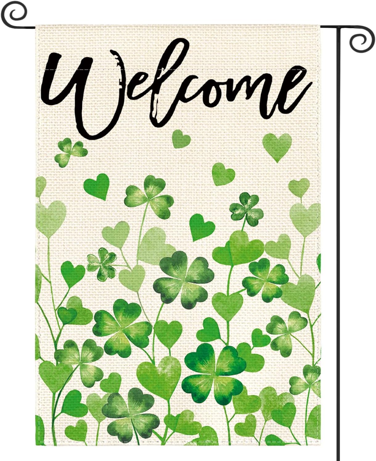St. Patrick's Day Welcome Garden Flag – 12x18 Inch, Double-Sided