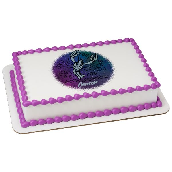 Cancer Zodiac Sign PhotoCake&#xAE; Edible Cake Topper Icing Image for 1/4 Sheet cake or larger
