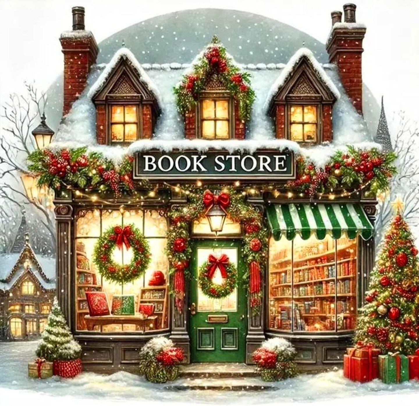 5D Christmas Diamond Painting Kit for Adults – 14x14 Inch Full Drill DIY Diamond Dot Art Craft Set for Home Wall Decor & Holiday Gift