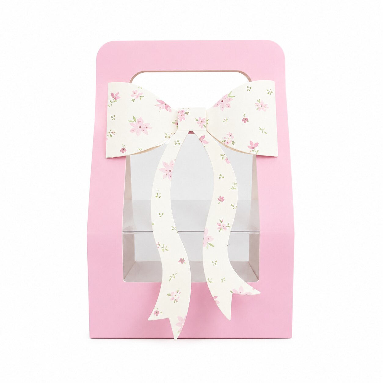 Coquette Floral Bow Cupcake Gift Box with Handle | Michaels
