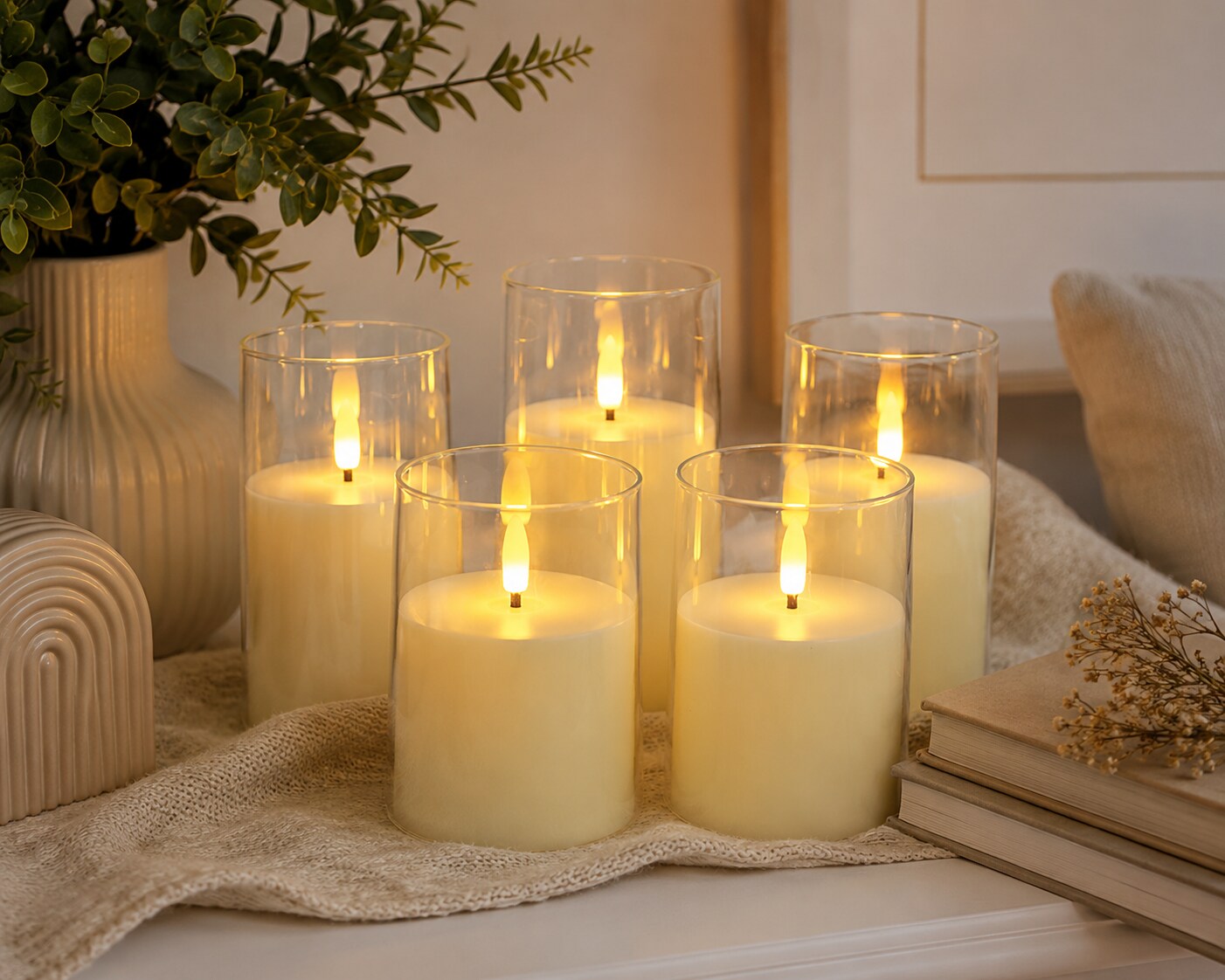 Designer's Shop CS-7202 Flameless LED candle Acrylic shell with