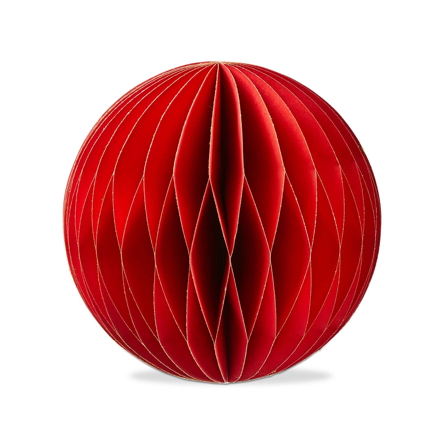 Large Red Glimmer Paper Ball Decor for Christmas Tree Ornaments Holiday Decor 8x8x8 Inches Dust Clean