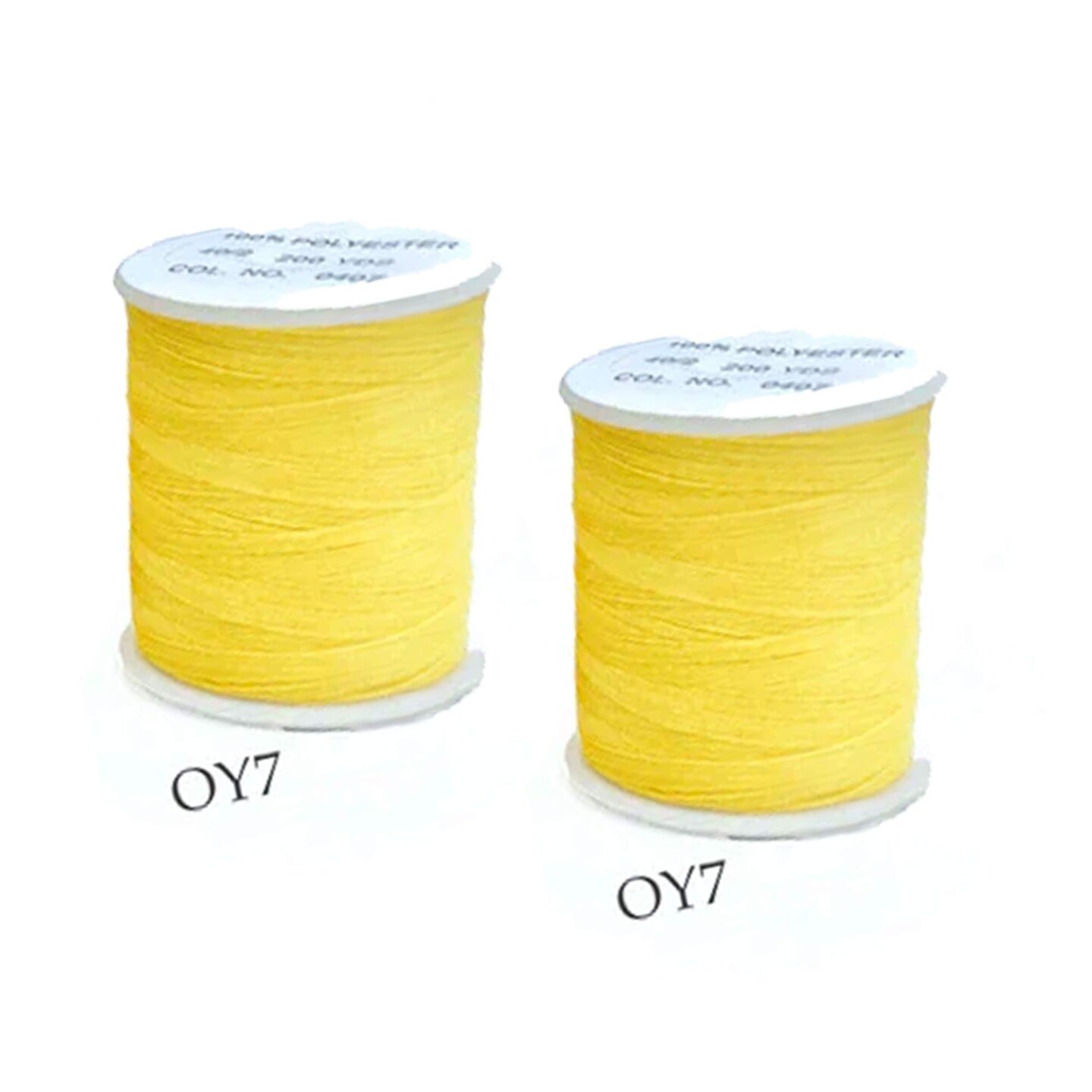 200 Yards Small Spool Polyester Thread Orange or Yellow for Home and Craft Use