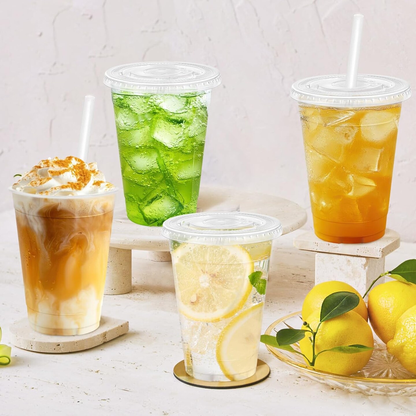 thumbnail image 2 of 32oz Foam Cups With Lids 30 Pack - Insulated Disposable Cups For Hot & Cold Drinks 2 of 14