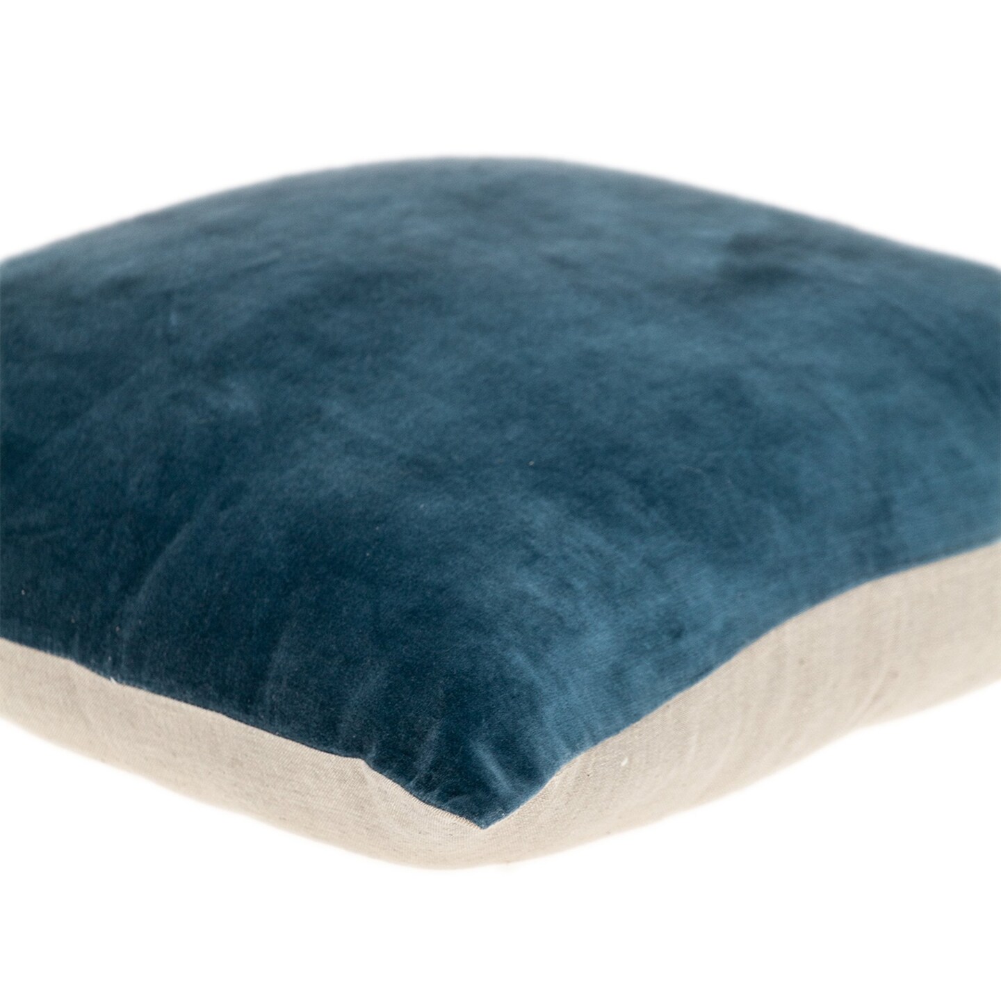 Edge Collections - 18 X 18 X4 - Teal - Transitional Velvet Decorative Throw Pillow - 1 Piece