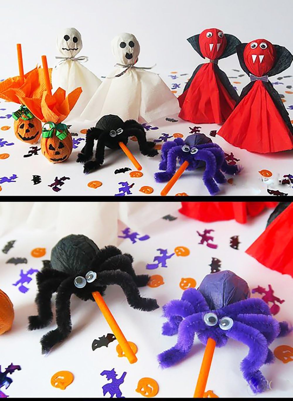 5000 Pcs Halloween Confetti Glitter,Confetti Sprinkles Bats Spider Pumpkin Table Scatter(Multicolor)16.5 x 3 x 1.5 inches