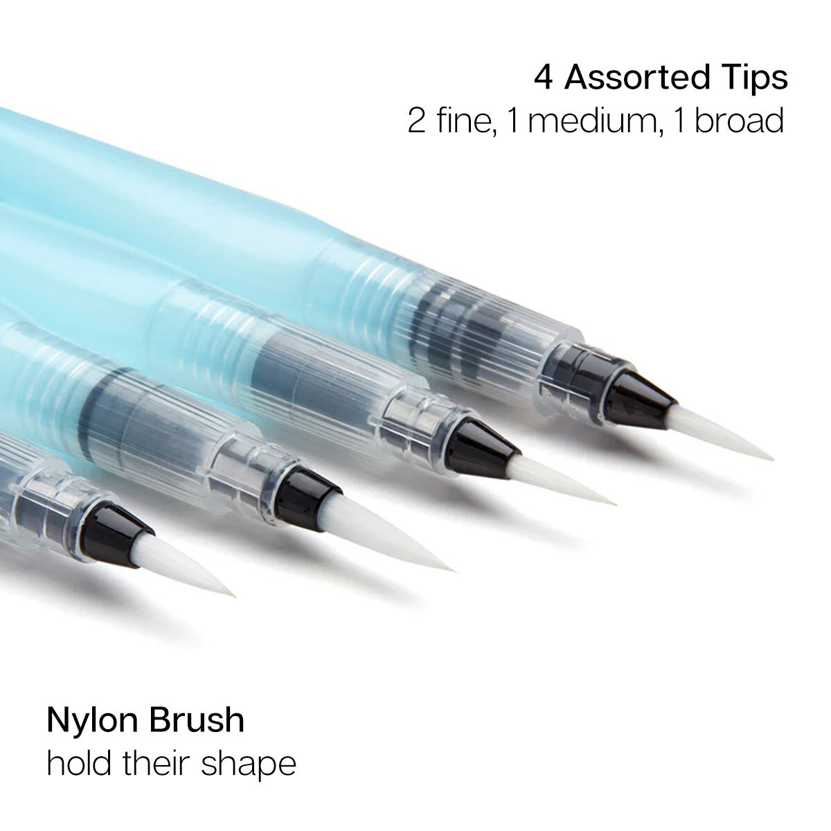 KINGART&#xAE; Water Brush Pens 4 pc