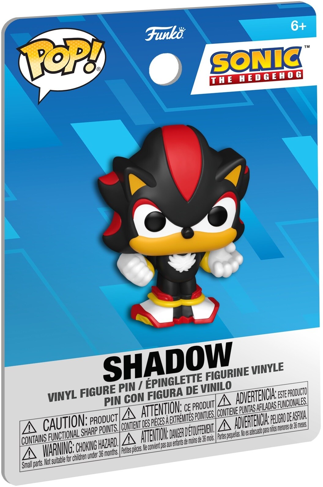 Funko POP! PVC Pin: Sonic - Shadow  [COLLECTABLES] Keychain, Collectible