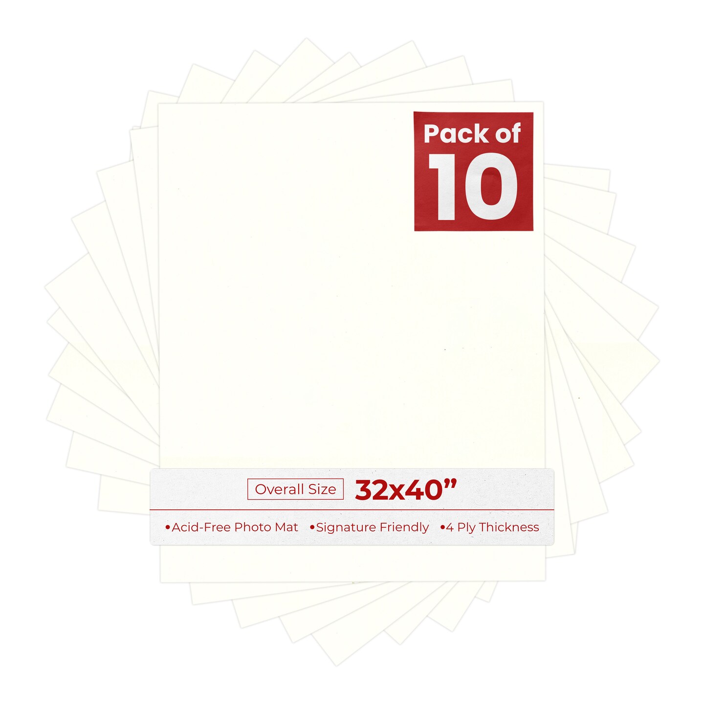 Antique White 32x40 Uncut Mat Board - Blank Sheets, No Opening