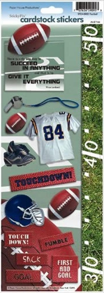 Paper House Football Cardstock Stickers