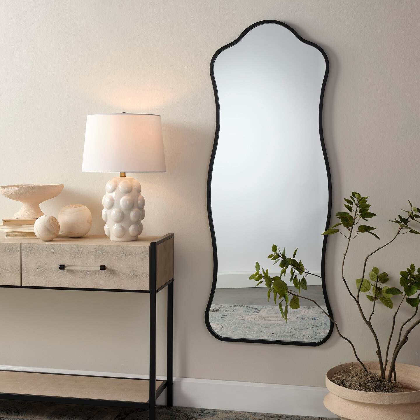 Jamie Young Company Wavey Edge Framed Floor Mirror - 58&#x22;