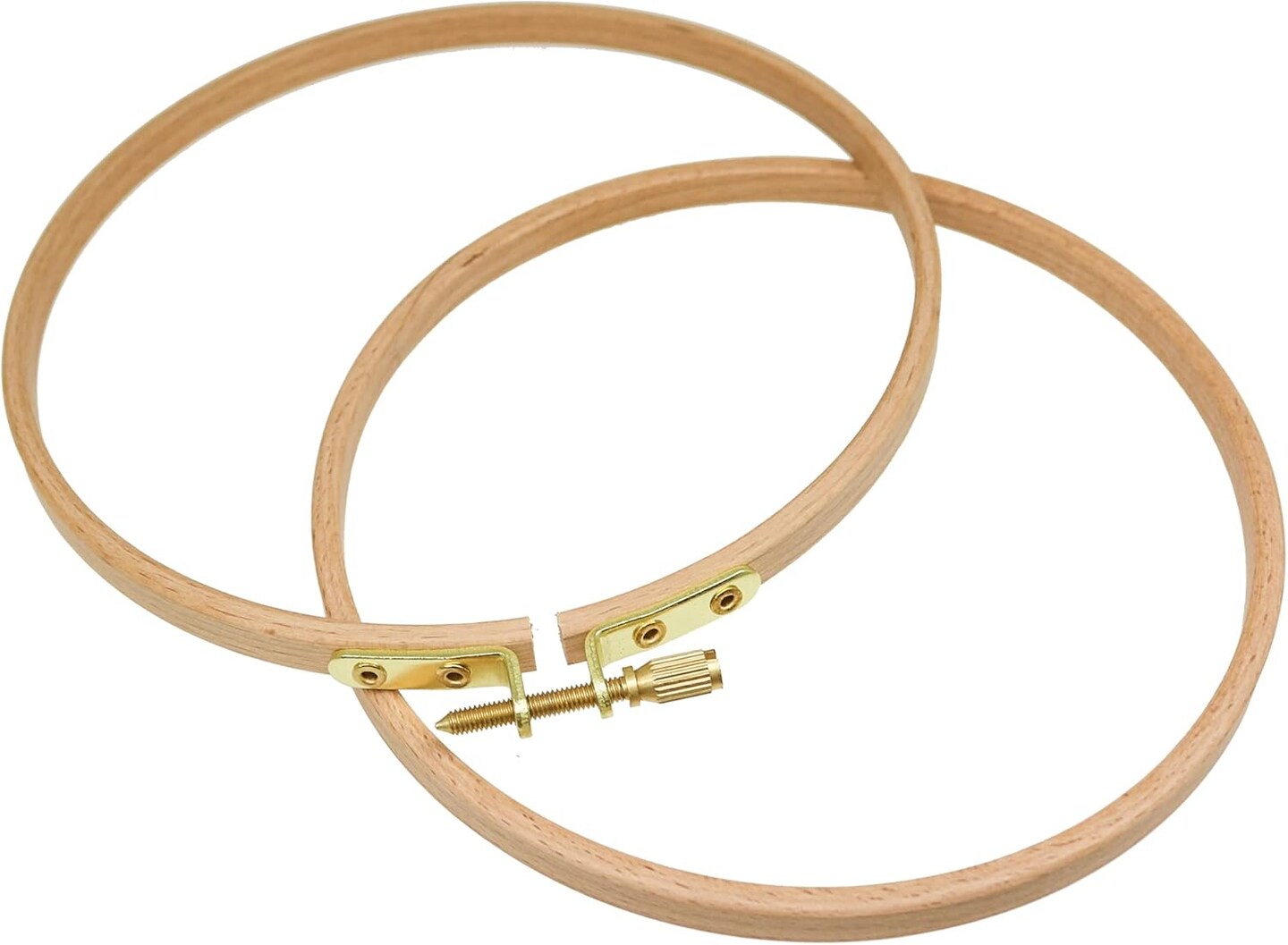 2 Pack 4&#x27;&#x27; Embroidery Hoop, Guofa 10CM Beech Wood Cross Stitch Hoops, Hanging Embroidery Frame Hoop for Decoration