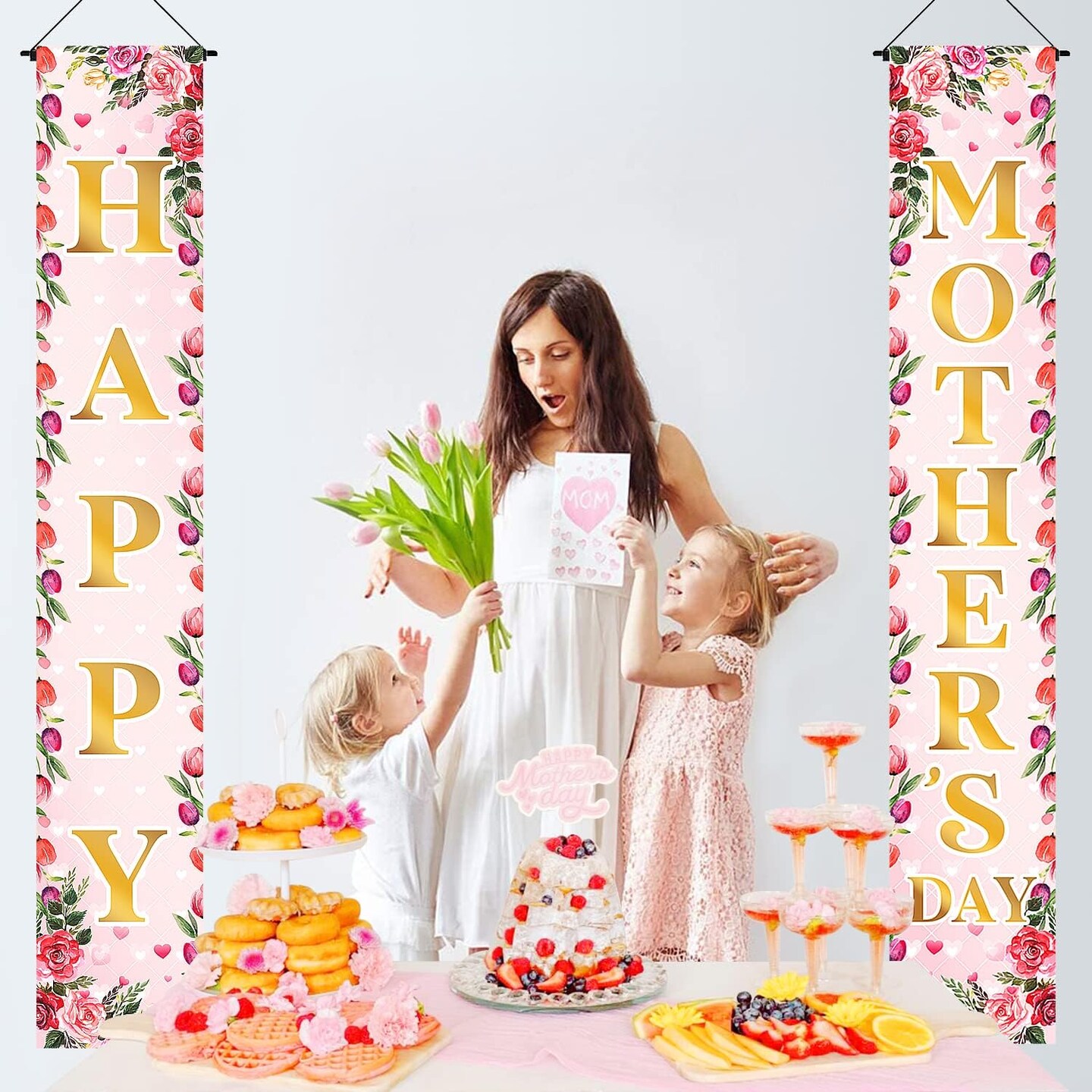 Porch Banner for Mother&#x27;s Day Party Decoration, Mother&#x27;s Day Front Door Decorations